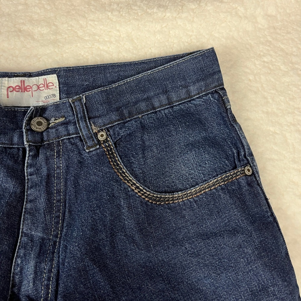 Pelle Pelle Jeans Mens 34 Waist 34‎ Inseam Dark Wash Denim Straight Leg Pants